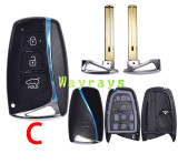 For Hyundai key shell use for install original board  with oval logo place