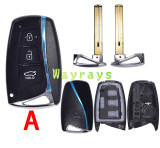 For Hyundai key black  with oval logo place