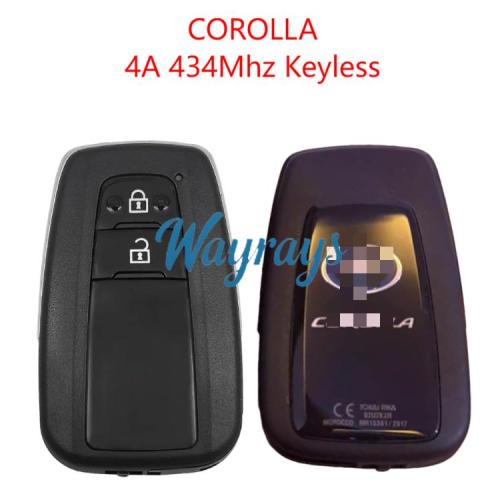 Original for Toyota Corolla 4A chip with 434mhz keyless 2 button remote key