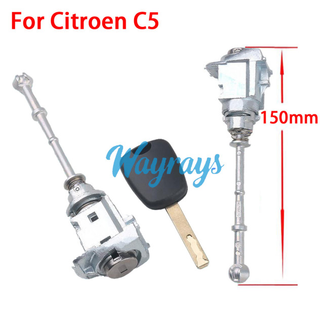 For Citroen C5 left front door lock with 1 key