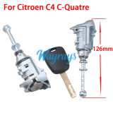For Citroen C4  C-Quatre left door lock with 2 keys OE: NO502085