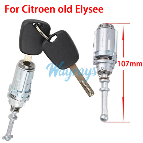 For Citroen Old Elysee 2003-2010 C4 Pallas C3 C2 left door lock with 2 keys OE: 9170T9 9170W9