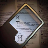 Portable, Card-Style Magnifier — High-Definition with LED Light for Reading and Viewing Manuals