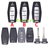 Original for Mitsubishi KR5MTXN1 4A chip with FSK 434mhz keyless 2/3/3+1 button remote key