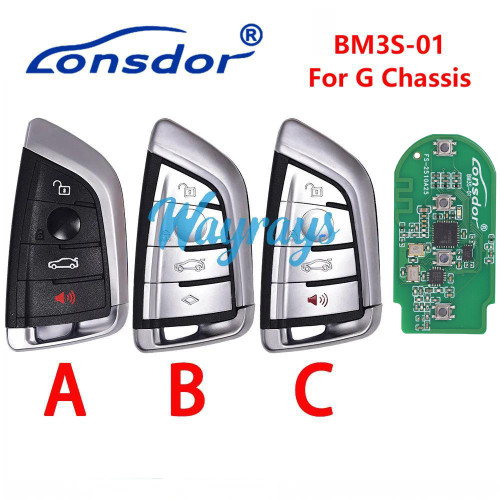 Lonsdor BM3S-01 for BMW universal Smart key,Support 2020-2024 G-chassis BDC2/BDC3/BCP