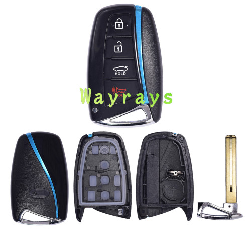 Original for Hyundai 10-11 Grandeur SEKSHG10B0B 2011DJ0456 4D60 chip with FSK 434mhz keyless 3+1 button remote key,with aftermarket shell