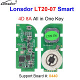 Lonsdor LT20-07 4D/8A Universal Smart Remote Key PCB for Toyota Lexus 315/434mhz work for K518/ KH100+ Series
