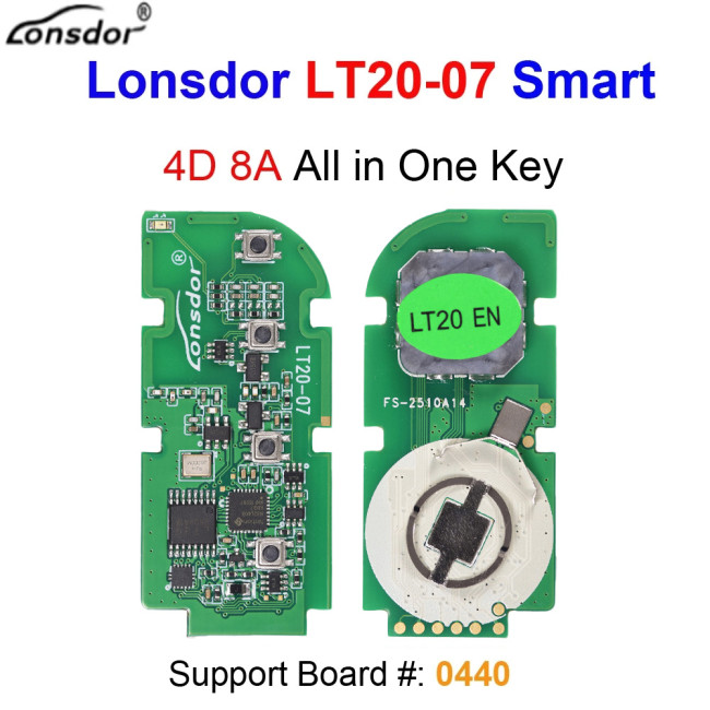 Lonsdor LT20-07 4D/8A Universal Smart Remote Key PCB for Toyota Lexus 315/434mhz work for K518/ KH100+ Series