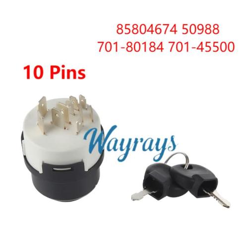 10 Pins For JCB Ignition Lock Cylinder / Door Lock Cylinder OE: 85804647  50988 701/80184