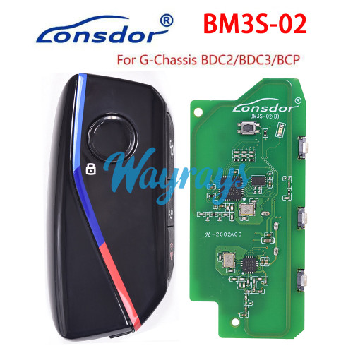 Lonsdor BM3S-02 for BMW universal Smart key,Support G-chassis BDC2/BDC3/BCP