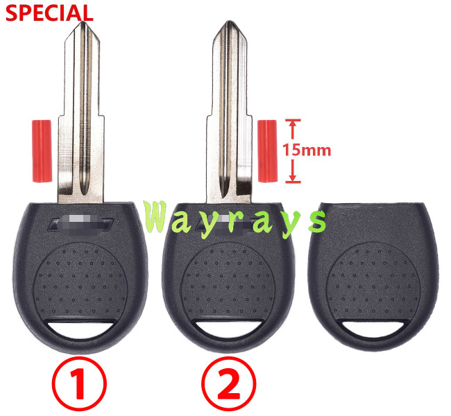 For Chevrolet transponder key shell without chip with OEM cross logo place