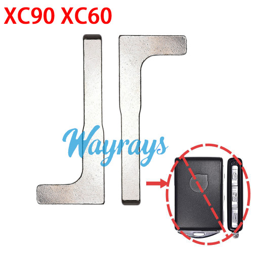 For Volvo XC90 XC60 emergency key blade