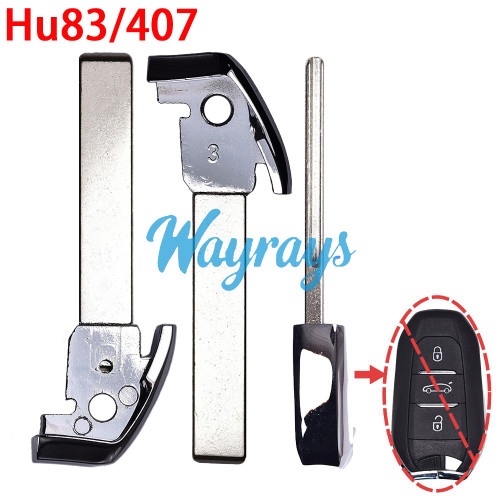 For Citroen Peugeot 5008 C4L HU83 emergency key blade