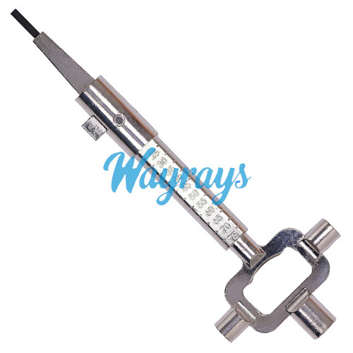 Measurement depth multi-function wrench for lock