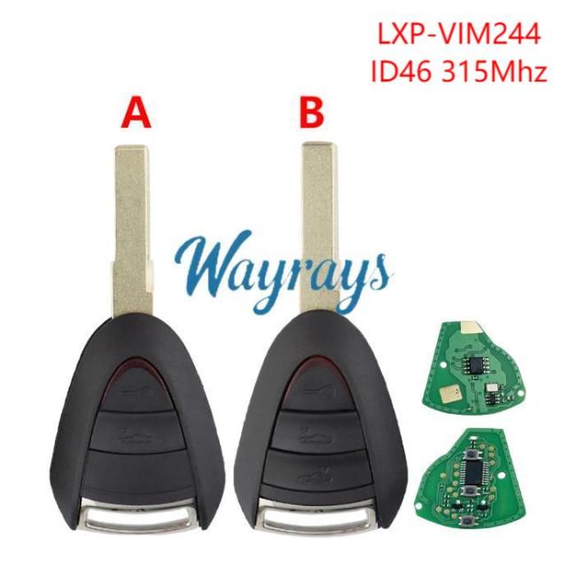 For Porsche LXP-VIM244 ID46 chip PCF7936A with ASK 315mhz 2/3 button remote key