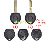 [can put TPX long chip] For Bmw transponder key shell without chip  without chip with logo place