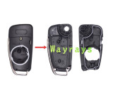 For Audi 3 button original replace flip key blank with HU66 blade with OEM logo place