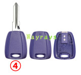 For Fiat transponder key shell without chip without logo place,it is blue