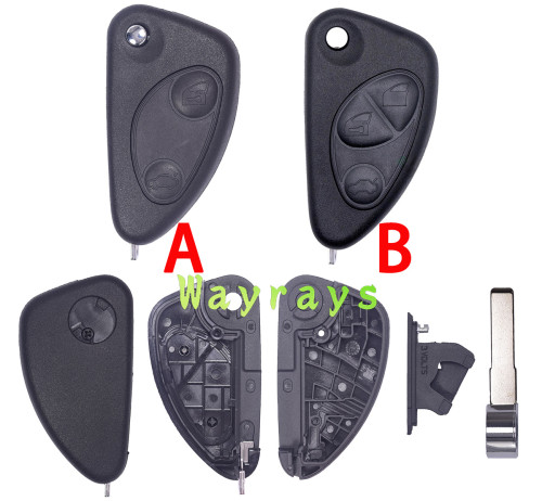 For Alfa key shell with SIP22 blade with round logo place