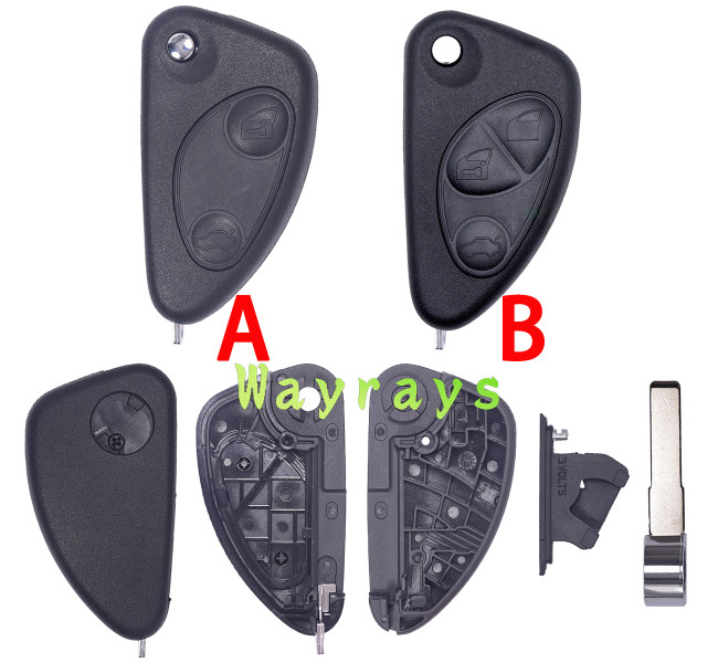 For Alfa key shell with SIP22 blade with round logo place