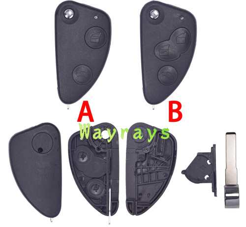 For Alfa key shell with SIP22 blade with round logo place