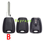 For Fiat transponder key shell without chip which can put TPX long chip with logo place