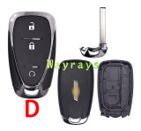 For Chevrolet key shell with OEM cross logo place