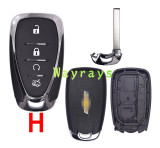 For Chevrolet key shell with OEM cross logo place