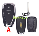 For Chevrolet key shell with OEM cross logo place