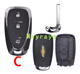 For Chevrolet key shell with OEM cross logo place