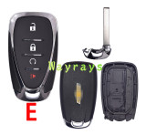 For Chevrolet key shell with OEM cross logo place