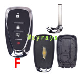 For Chevrolet key shell with OEM cross logo place