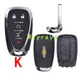 For Chevrolet key shell with OEM cross logo place