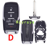 For Chrysler key shell with light with rectangle logo place