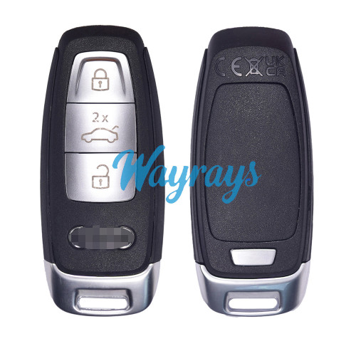 Original for Audi A3 Q4 Q5 Q6 8Y0 959 754 A UWB 5D chip with FSK 434Mhz keyless 3 button remote key，Low/High-end Version