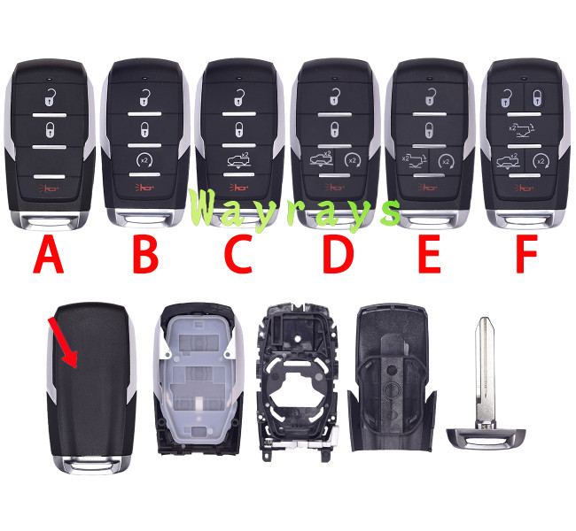 For Chrysler key shell without logo