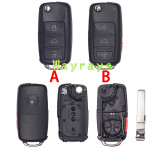 For VW Touareg key shell with round logo place