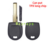 For VW transponder key shell without chip without logo,can put TPX long chip
