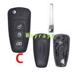For Ford key shell with oval logo place