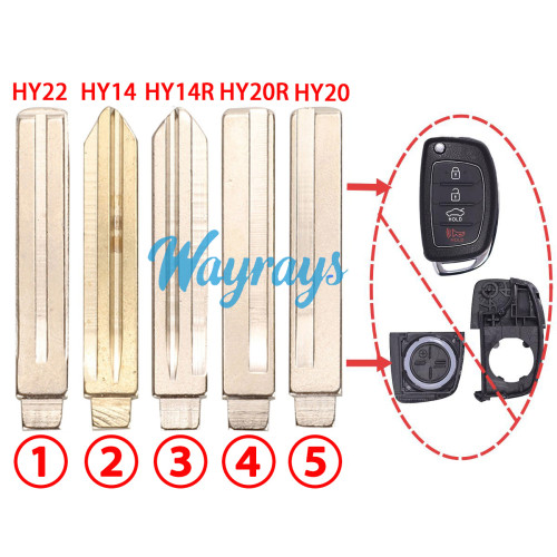 For Hyundai flip key blade HYN14R,use for KZ-HYU023LO KZ-HYU024LO