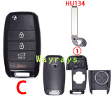 For Kia key shell with oval logo place