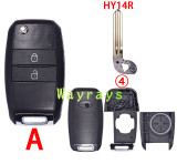 For Kia key shell with oval logo place