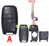 For Kia key shell with oval logo place