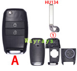 For Kia key shell with oval logo place