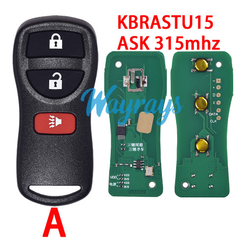 For Nissan KBRASTU15 ASK 315mhz 2+1/3+1 button remote key
