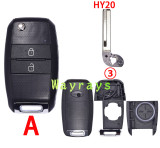 For Kia key shell with oval logo place