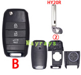 For Kia key shell with oval logo place