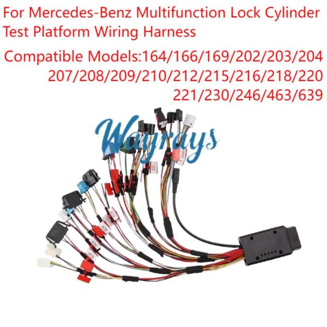 For Mercedes-Benz Multifunction Lock Cylinder Test Platform Wiring Harness,work with VVDI key tool plus Pad