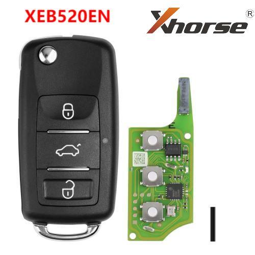 XEB520EN Xhorse Second Generation B5 type 3 button remote with XT27B Super chip,Replace XEB510EN