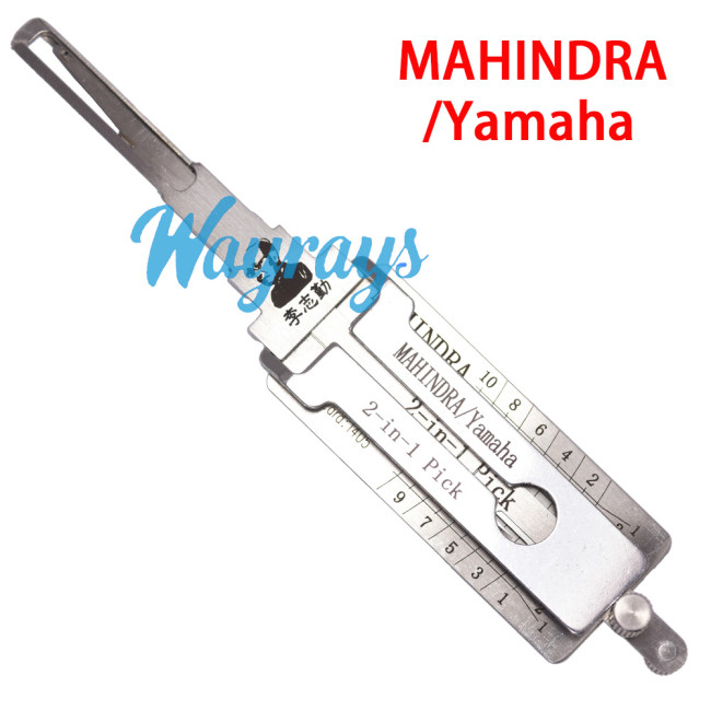 Lishi Mahindra/Yamaha 2 in 1 tool.Support India Mahindra SUV Some Yamaha Motorcycles